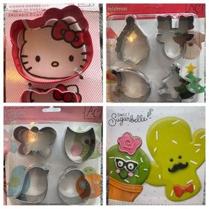 Cookie cutter bundle: never used, Hello Kitty, cactus set, mini Xmas/mini spring
